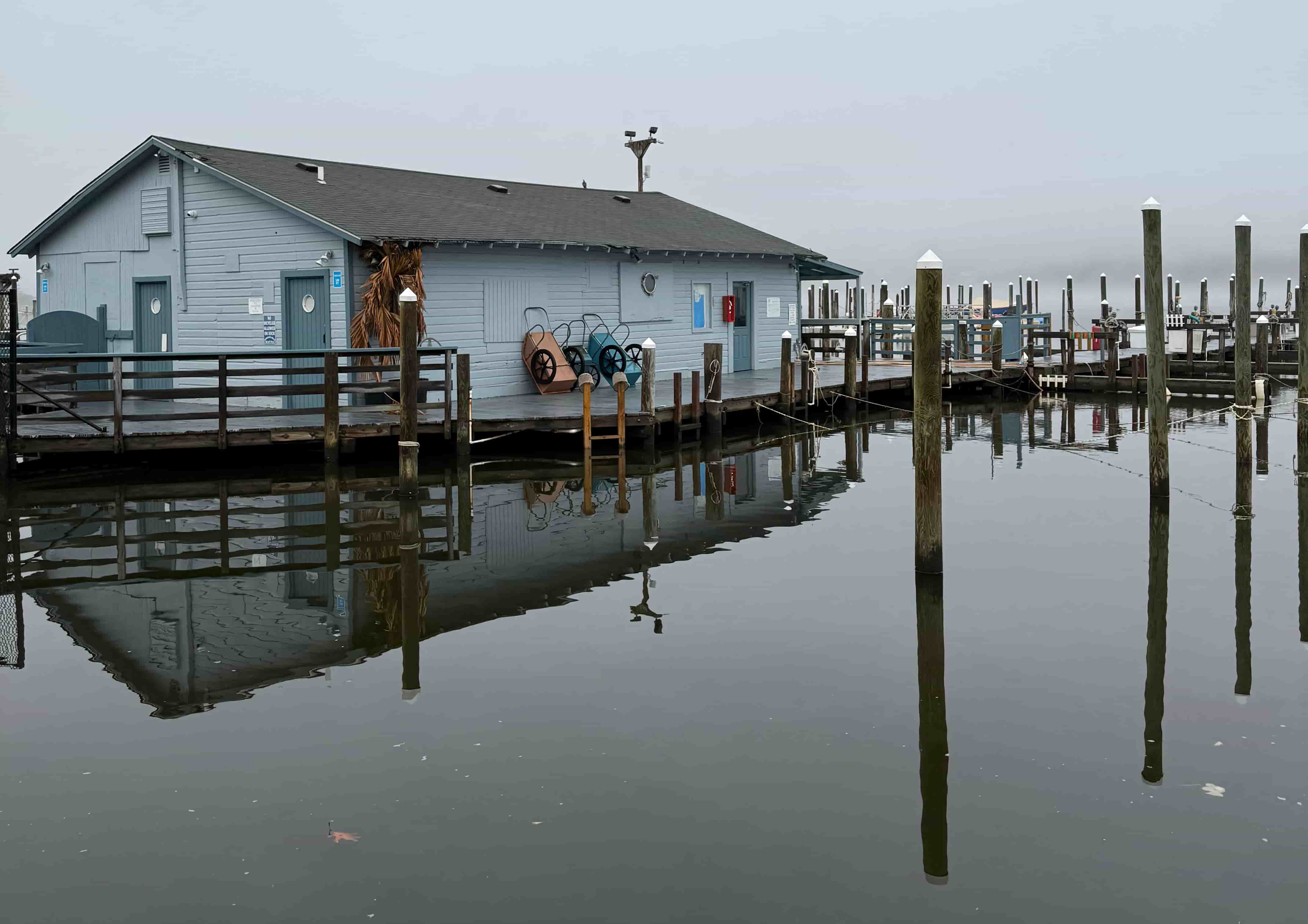 New boathouse construction on a Tennessee River lake in Alabama